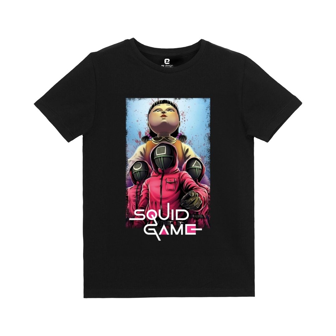 Squid Game Baskılı Çocuk T-shirt