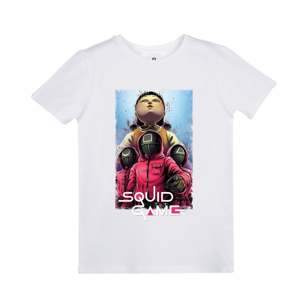 Squid Game Baskılı Çocuk T-shirt