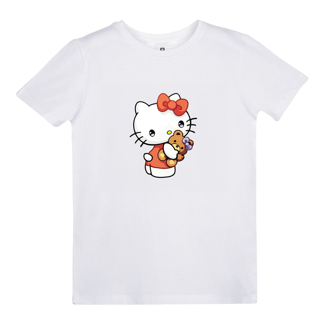 Hello Kitty Sweet Bear Baskılı Çocuk T-shirt