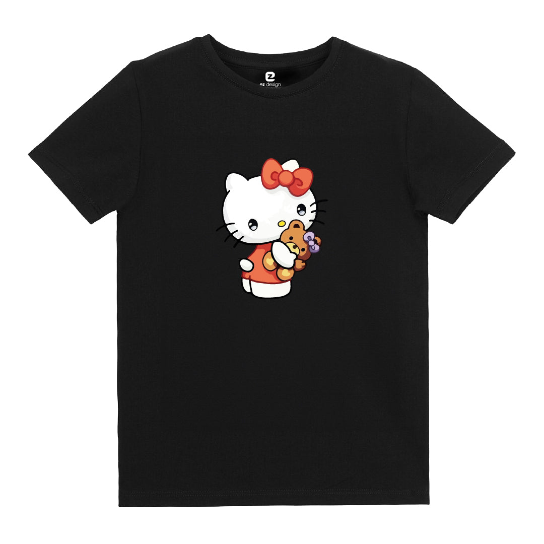 Hello Kitty Sweet Bear Baskılı Çocuk T-shirt