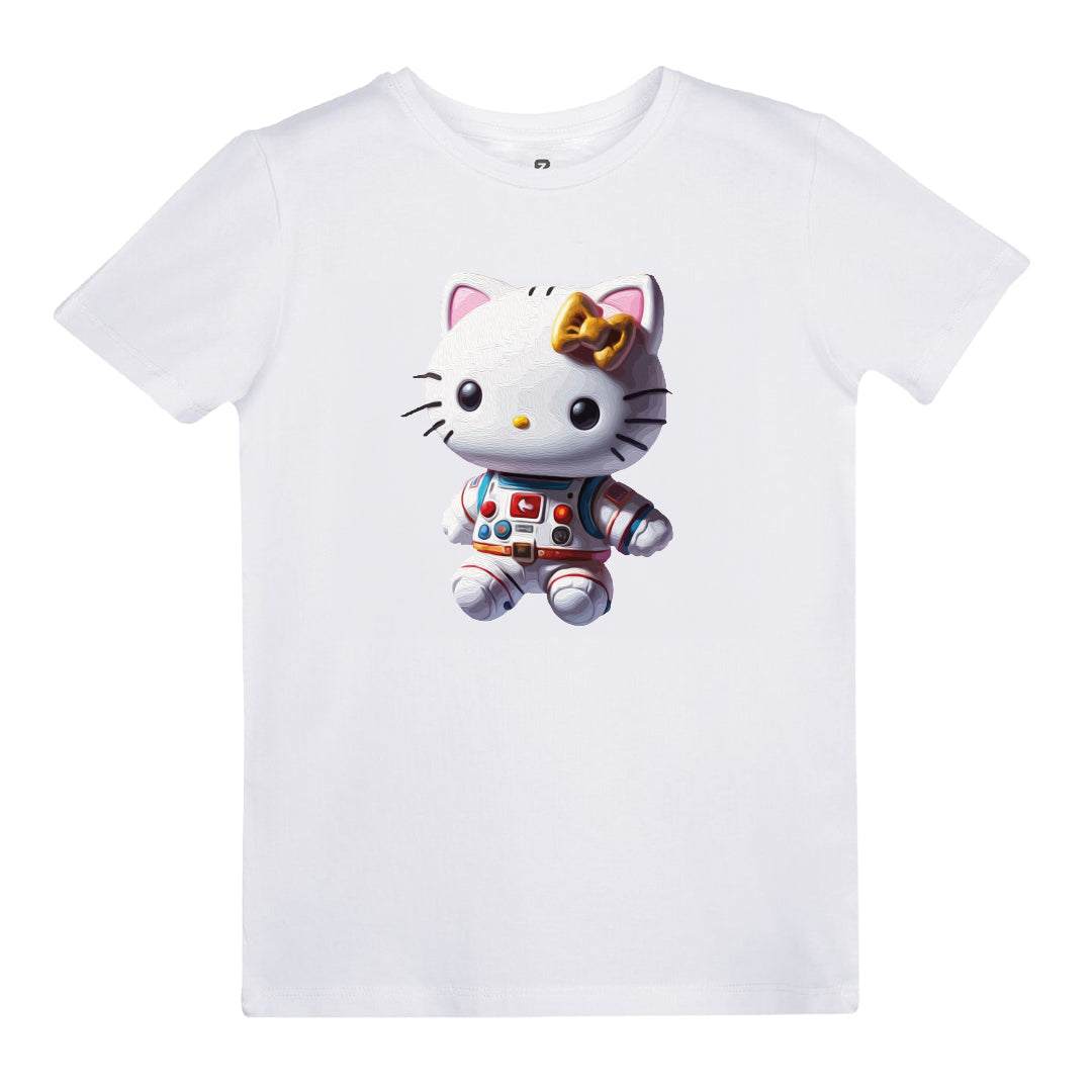 Hello Kitty Astronot Baskılı Çocuk T-shirt
