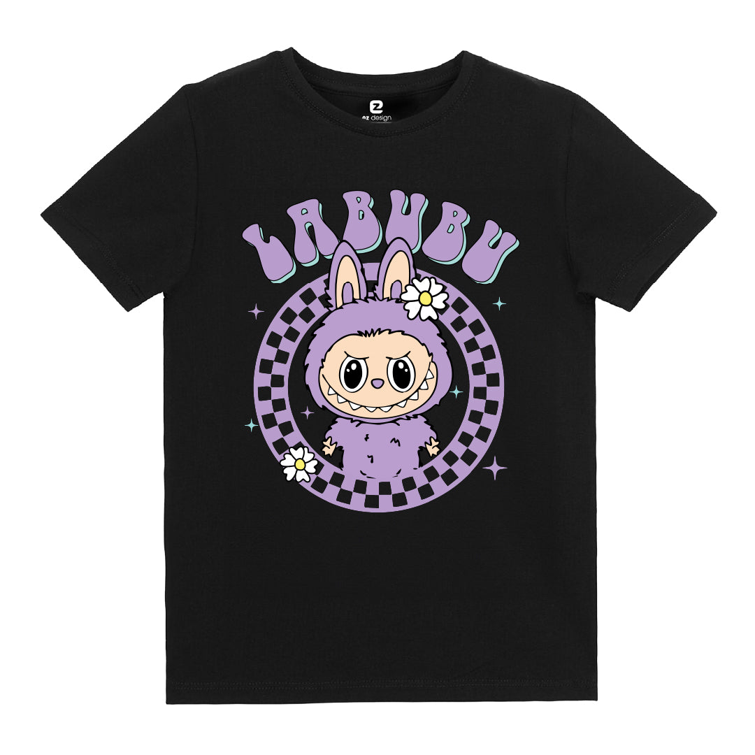 Labubu (Lila) Baskılı Kız Çocuk T-shirt