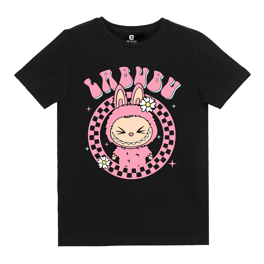 Labubu (Pembe) Baskılı Kız Çocuk T-shirt