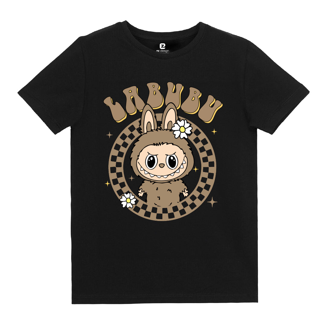 Labubu (Kahverengi) Baskılı Kız Çocuk T-shirt