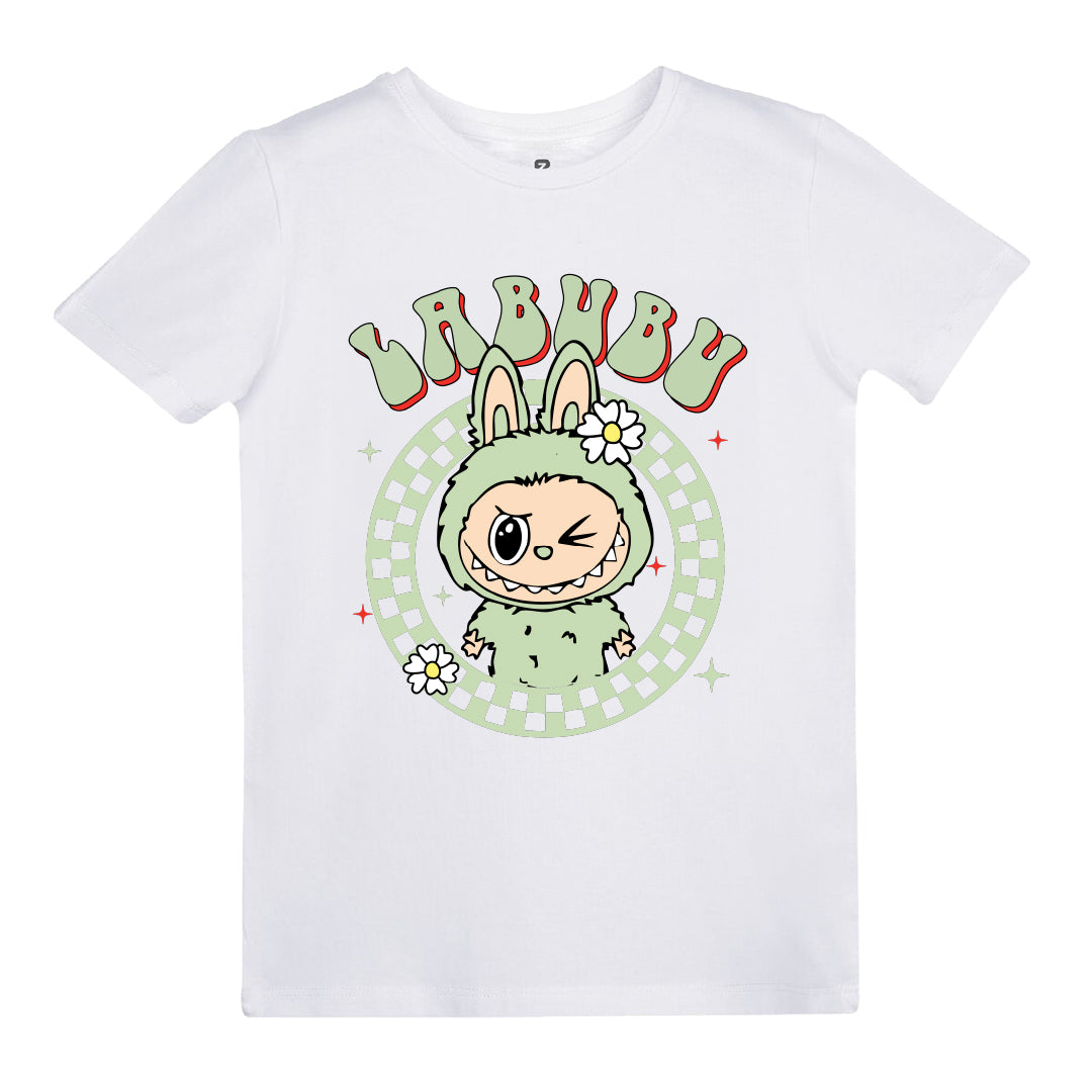 Labubu (Yeşil) Baskılı Kız Çocuk T-shirt