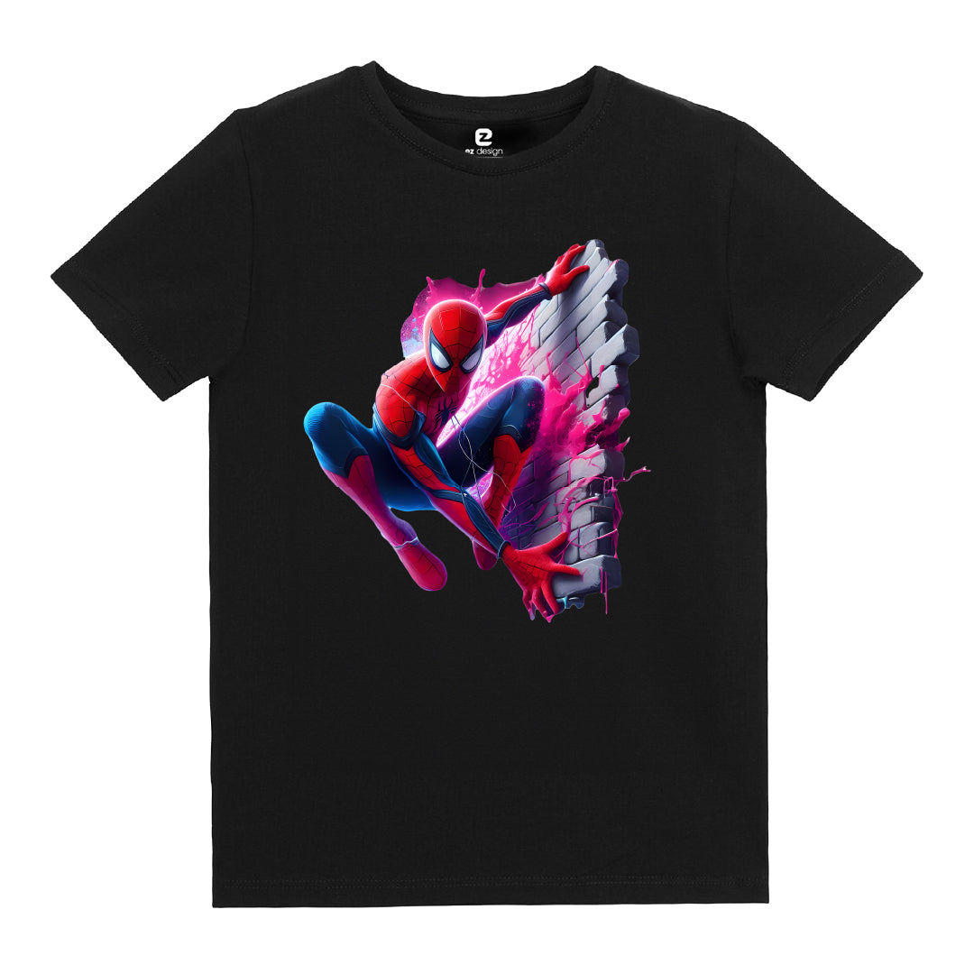 Spiderman Baskılı Çocuk T-shirt