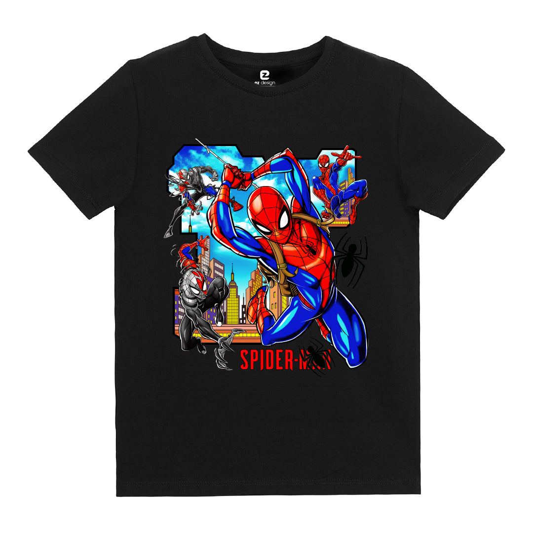 Spiderman Baskılı Çocuk T-shirt