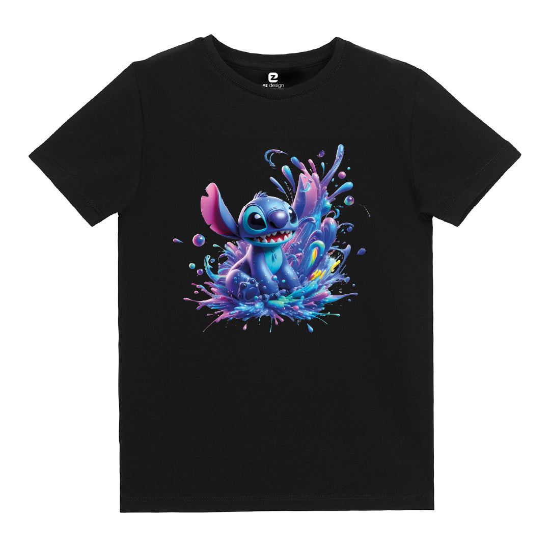 Stitch Splash Baskılı Çocuk T-shirt