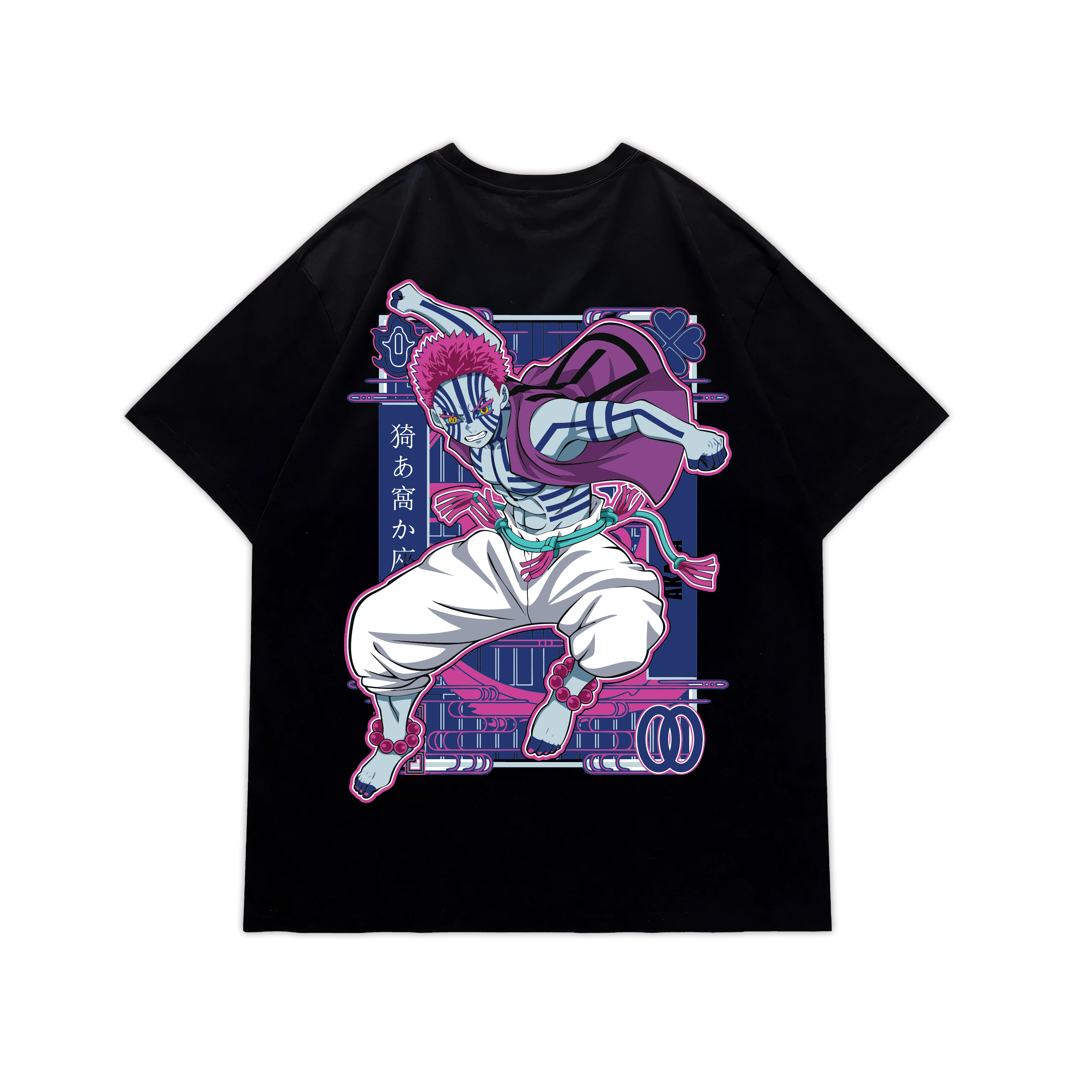 Demon Slayer Akaza Baskılı Oversize T-shirt