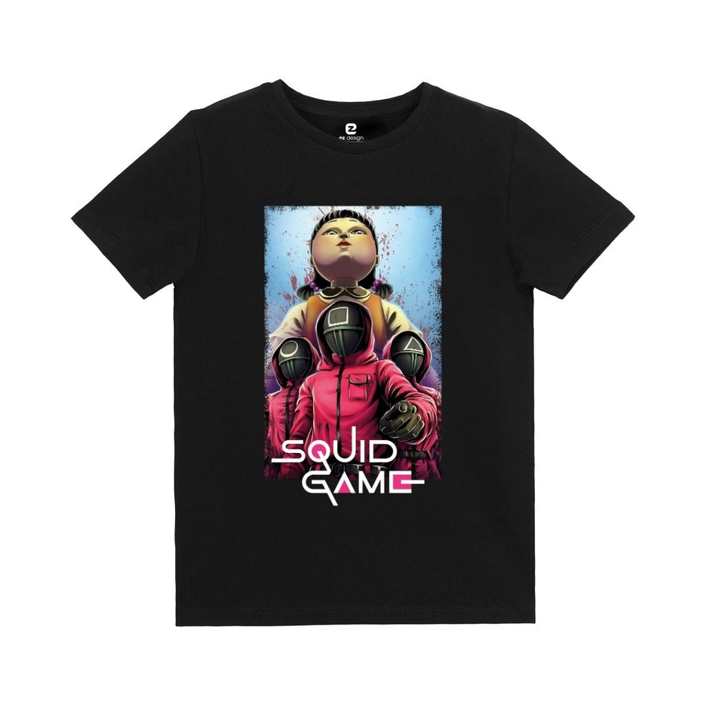 Squid Game Baskılı Çocuk T-shirt