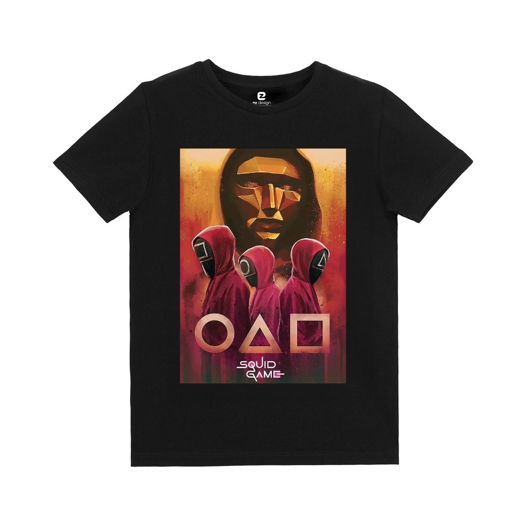 Squid Game Baskılı Çocuk T-shirt