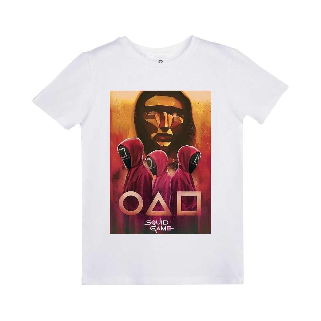 Squid Game Baskılı Çocuk T-shirt