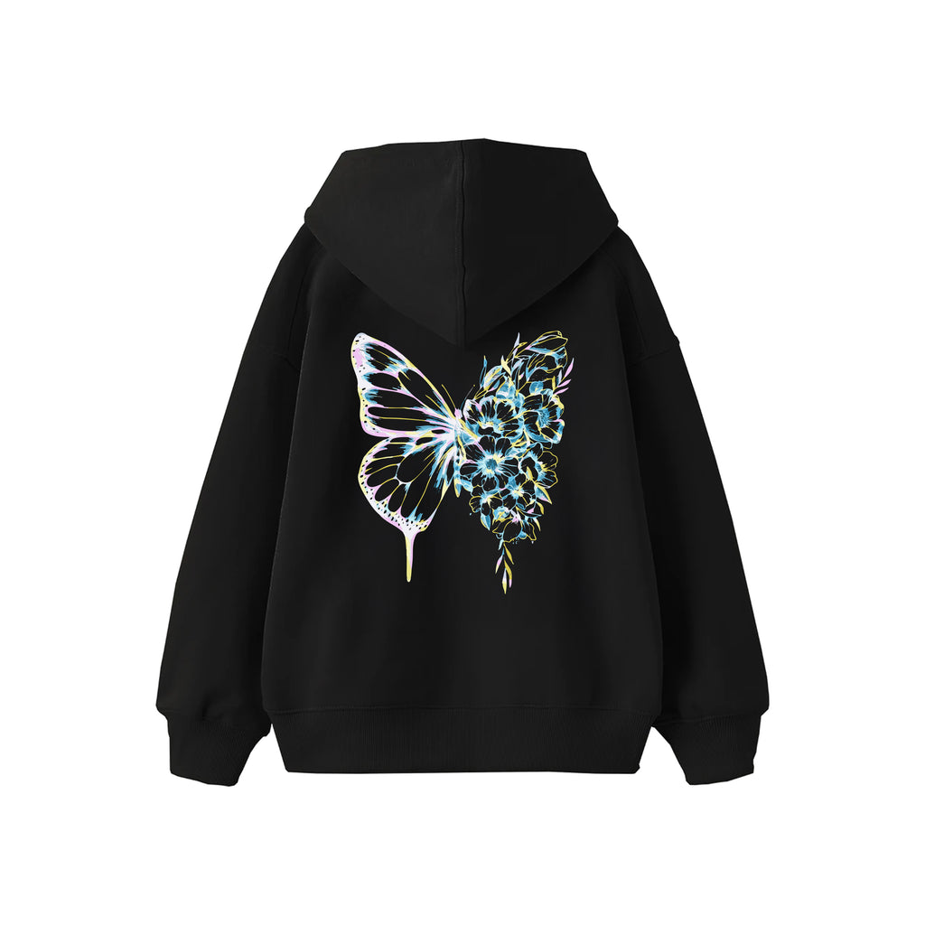 Butterfly Tasarım Oversize Hoodie