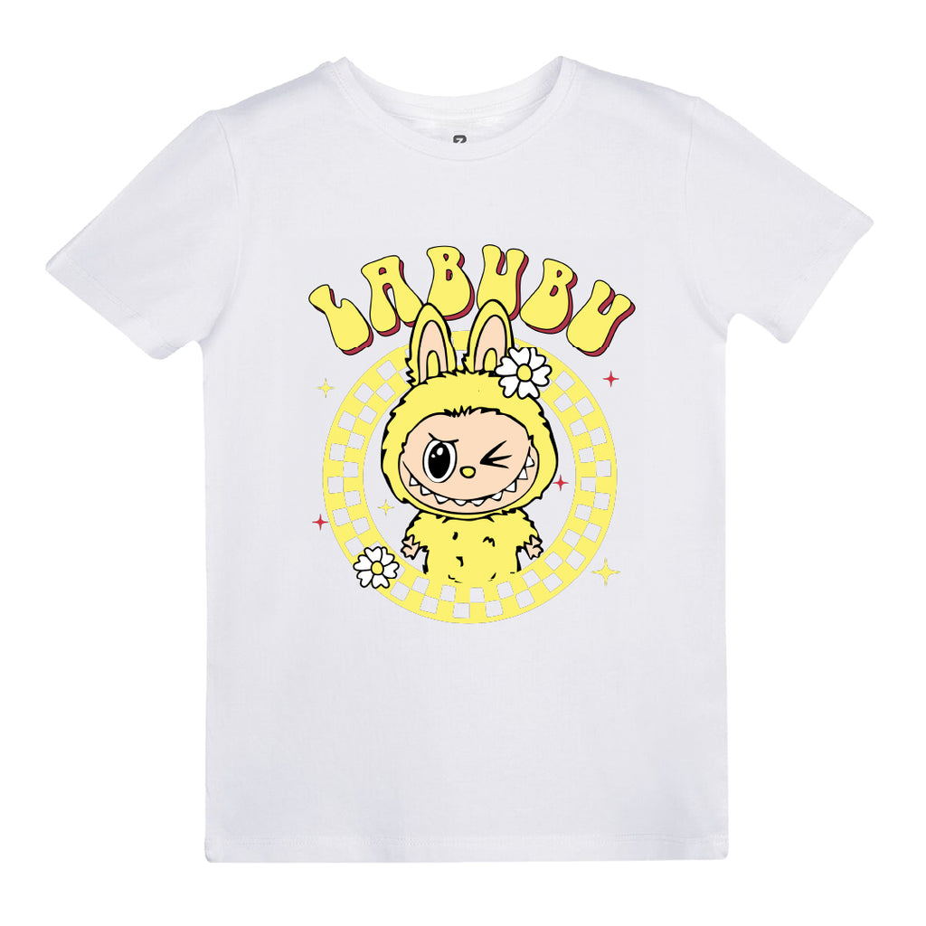 Labubu (Sarı) Baskılı Kız Çocuk T-shirt