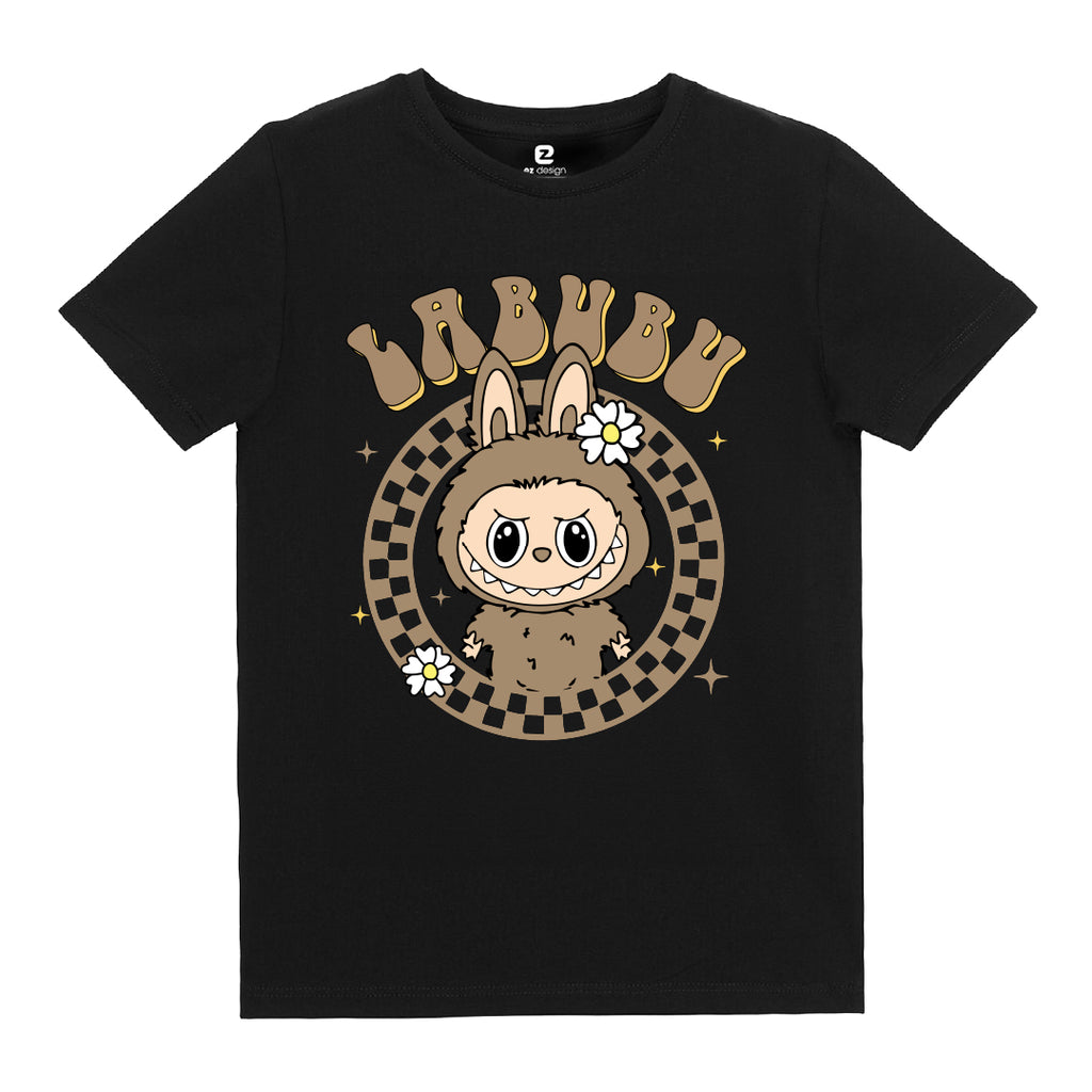 Labubu (Kahverengi) Baskılı Kız Çocuk T-shirt