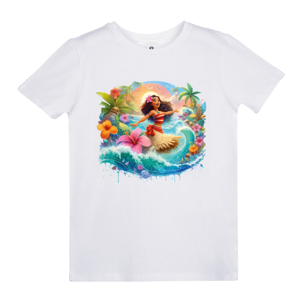 Moana Baskılı Kız Çocuk T-shirt