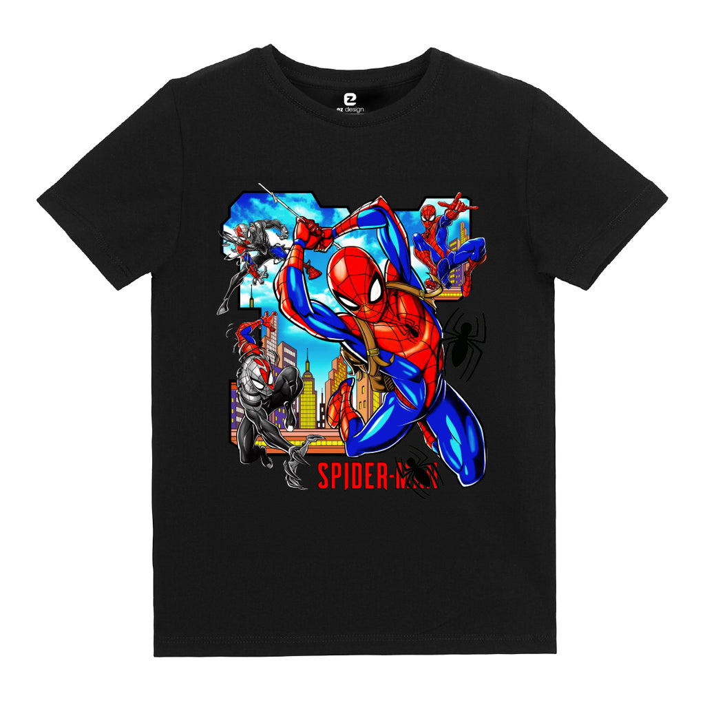 Spiderman Baskılı Çocuk T-shirt